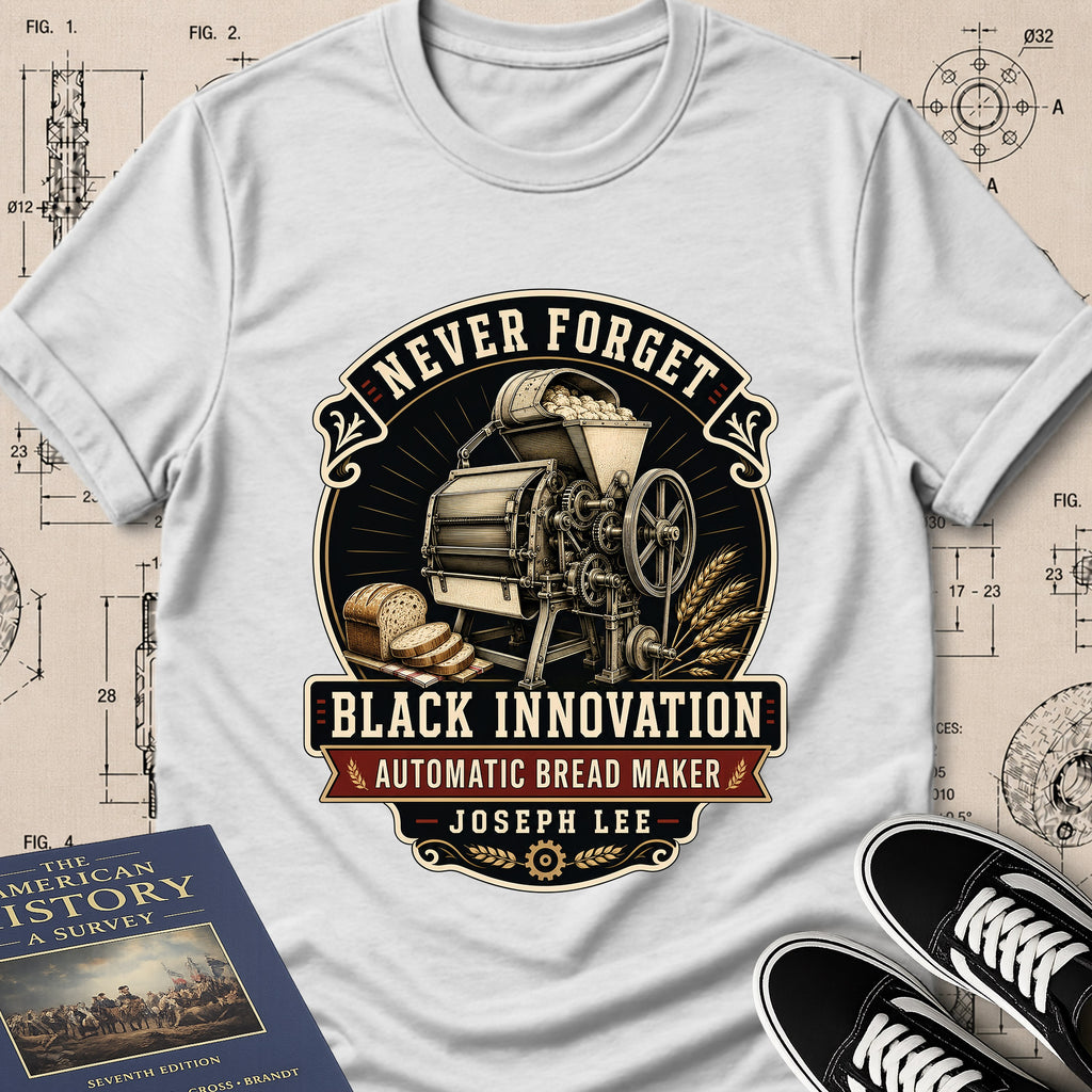 Joseph Lee — Bread Kneading Machine — Never Forget Black Innovation T-Shirt | Buillth