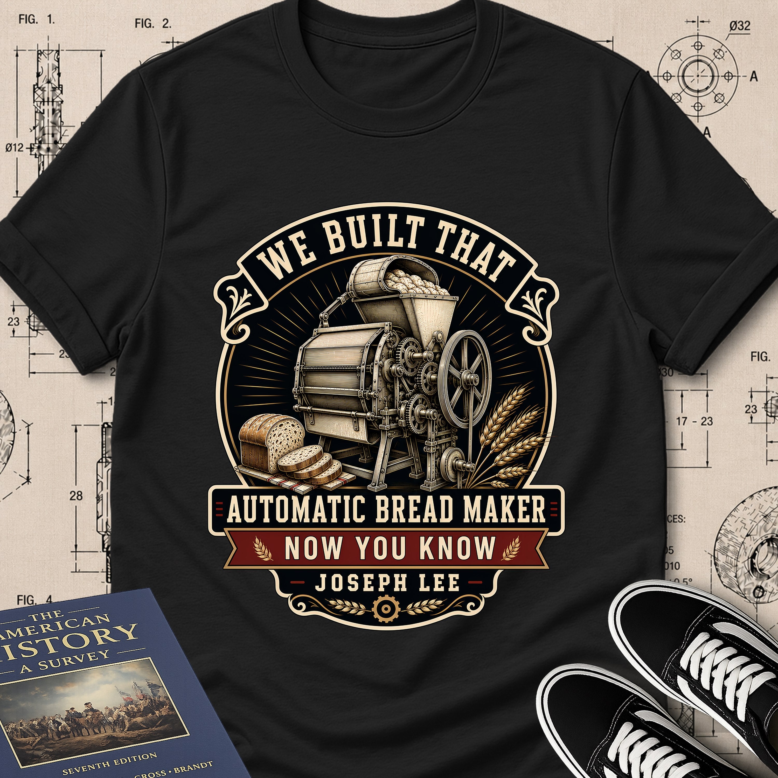 Joseph Lee — Bread Kneading Machine — We Built That T-Shirt | Buillth