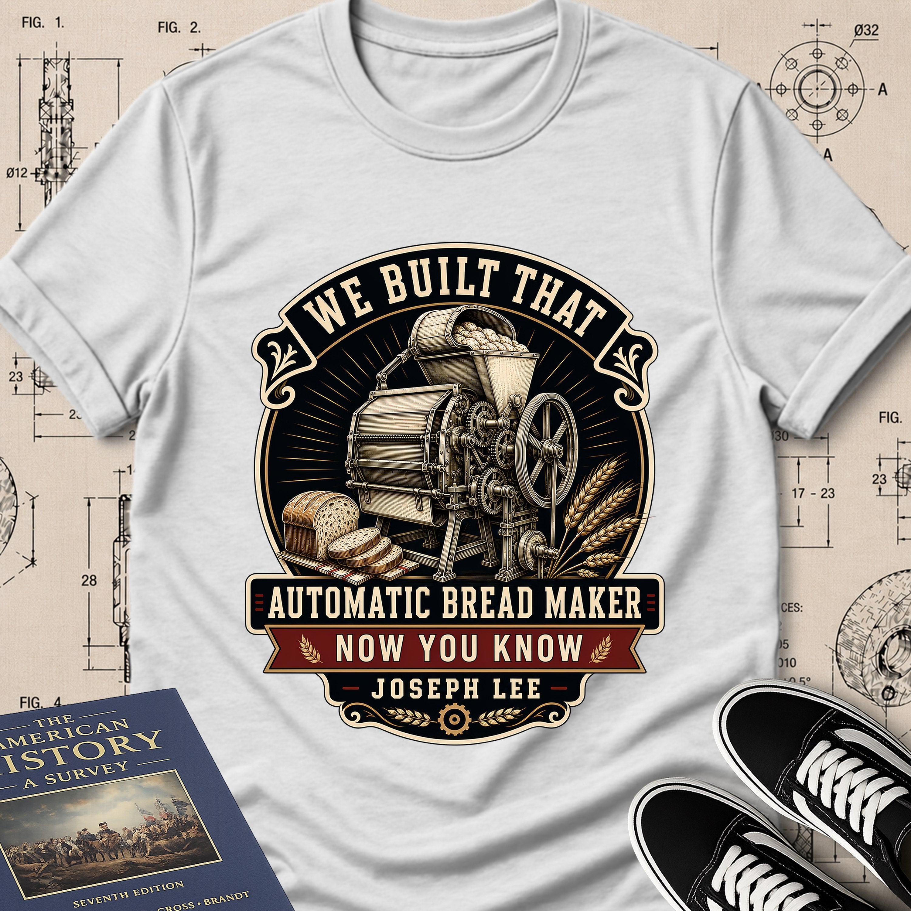Joseph Lee — Bread Kneading Machine — We Built That T-Shirt | Buillth