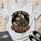 Joseph Lee — Bread Kneading Machine archival badge t-shirt design, Buillth Never Forget collection