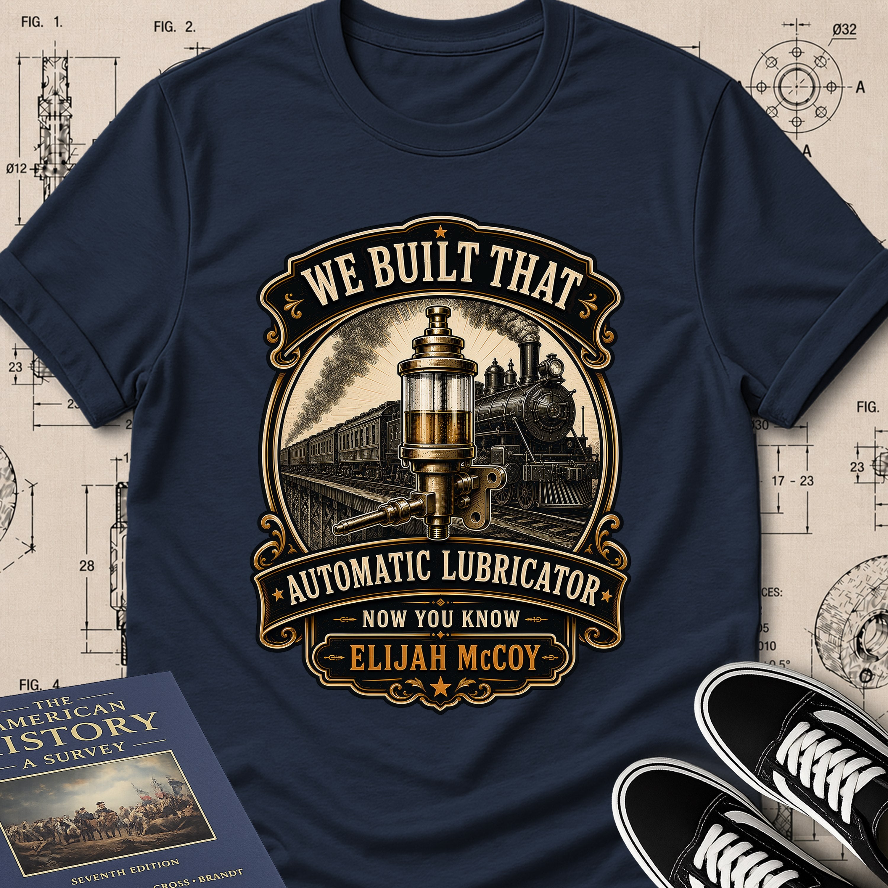 Elijah McCoy — Automatic Lubrication — We Built That T-Shirt | Buillth