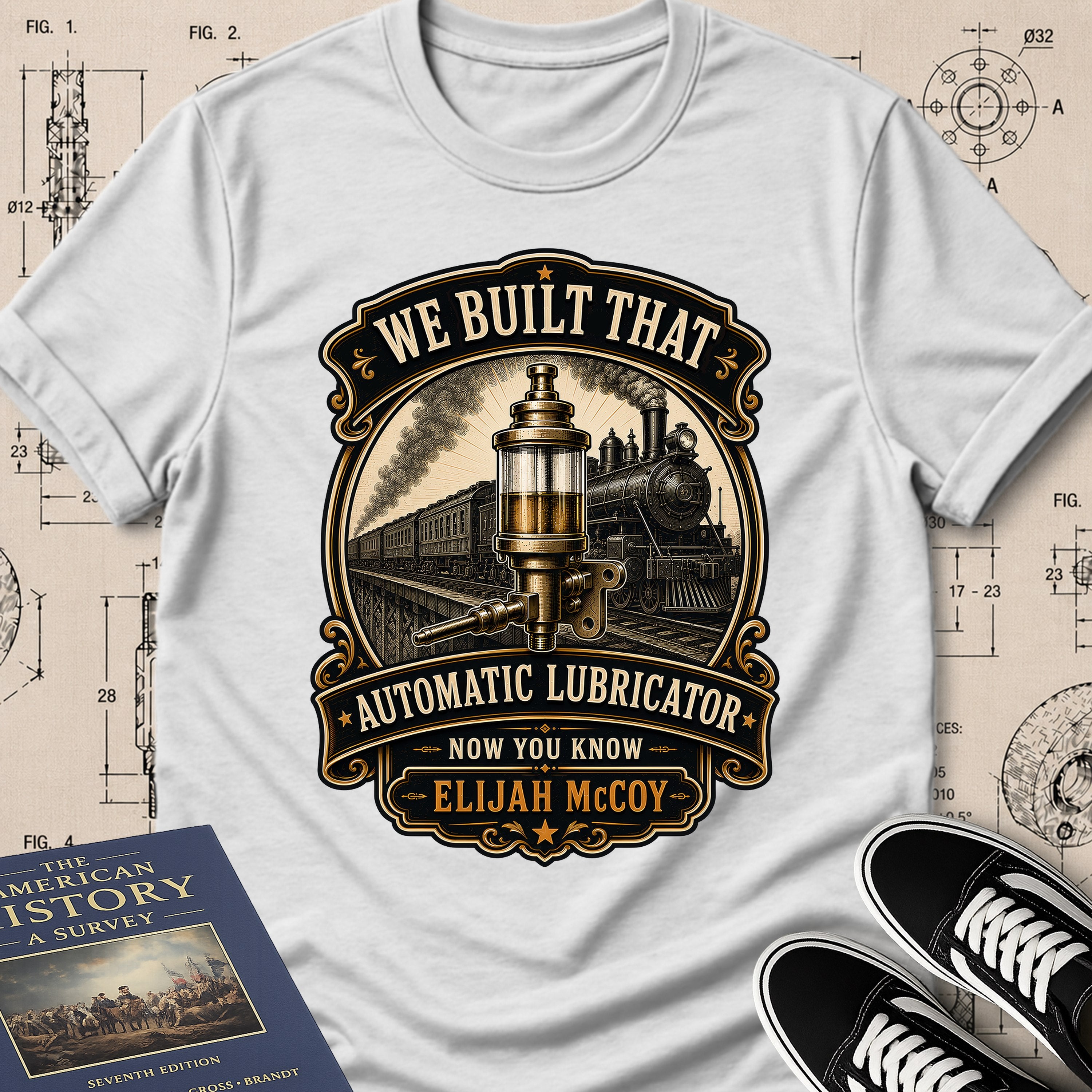 Elijah McCoy — Automatic Lubrication — We Built That T-Shirt | Buillth