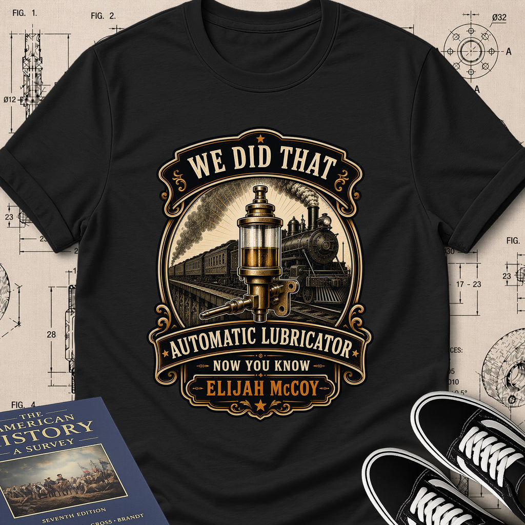 Elijah McCoy — Automatic Lubrication — We Did That T-Shirt | Buillth
