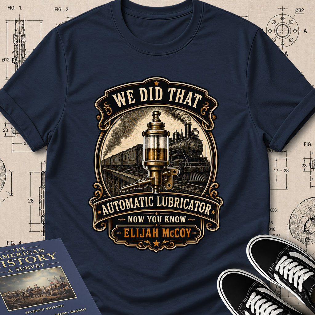 Elijah McCoy — Automatic Lubrication — We Did That T-Shirt | Buillth