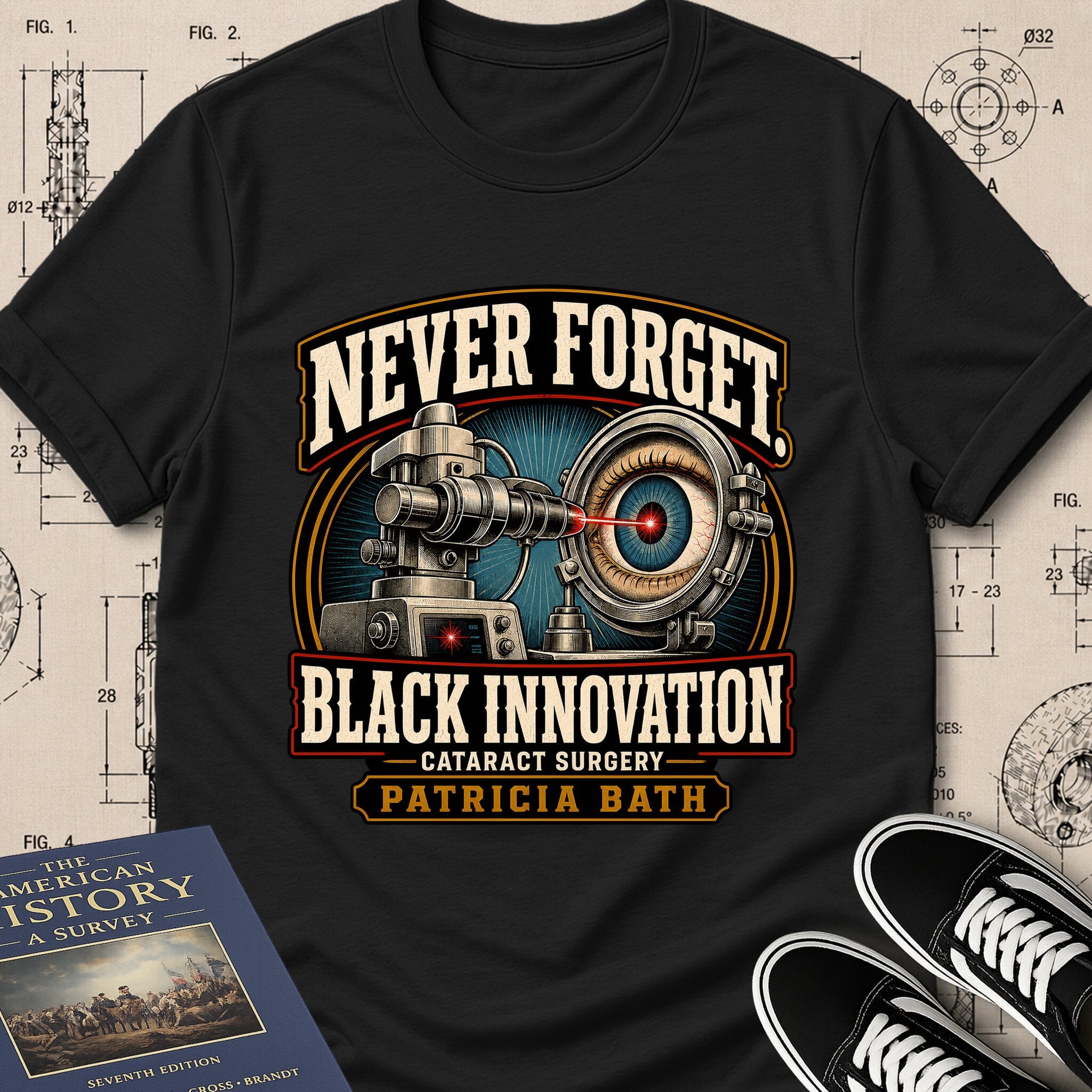 Patricia Bath — Laserphaco Probe — Never Forget Black Innovation T-Shirt | Buillth