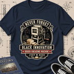 Judy W. Reed — Dough Kneading Machine archival badge t-shirt design, Buillth Never Forget collection