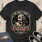 Judy W. Reed — Dough Kneading Machine archival badge t-shirt design, Buillth Never Forget collection