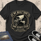 Marie Van Brittan Brown — Home Security System archival badge t-shirt design, Buillth Never Forget collection