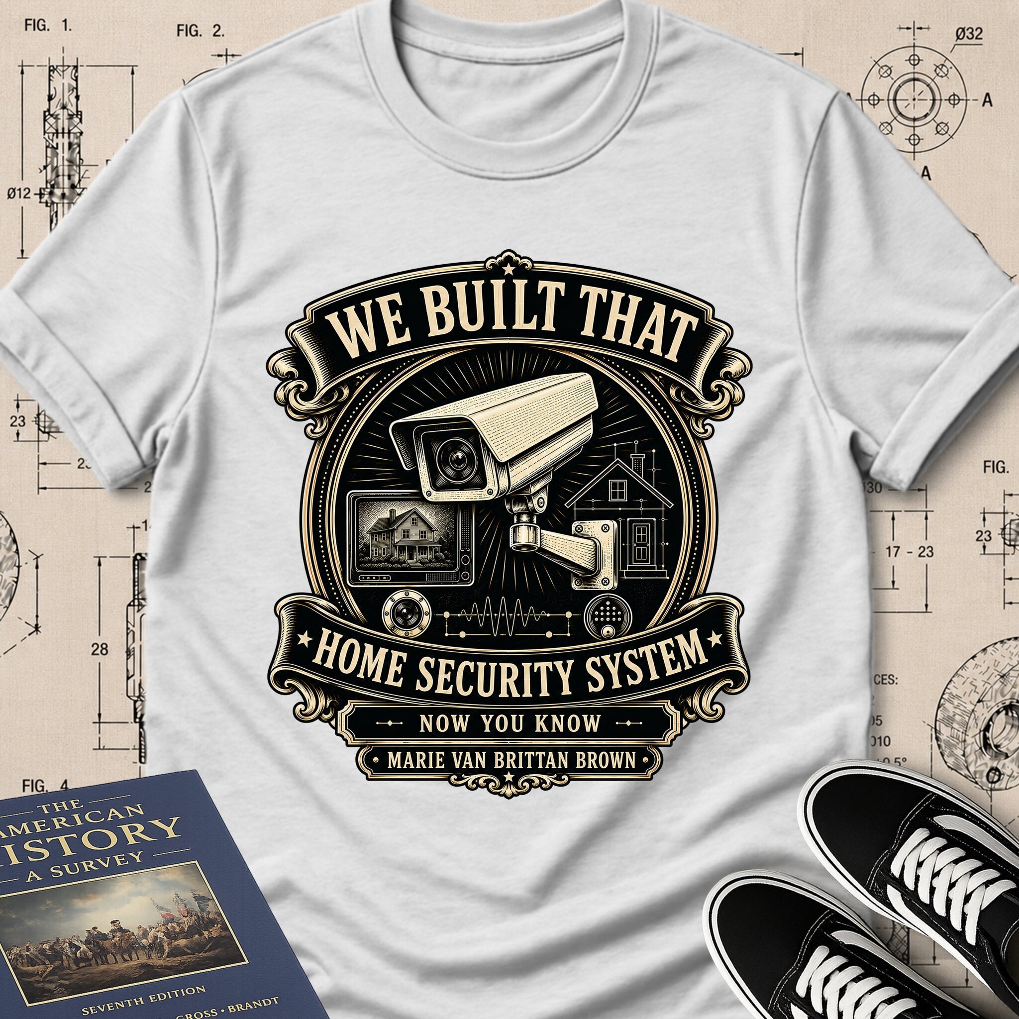 Marie Van Brittan Brown — Home Security System — We Built That T-Shirt | Buillth