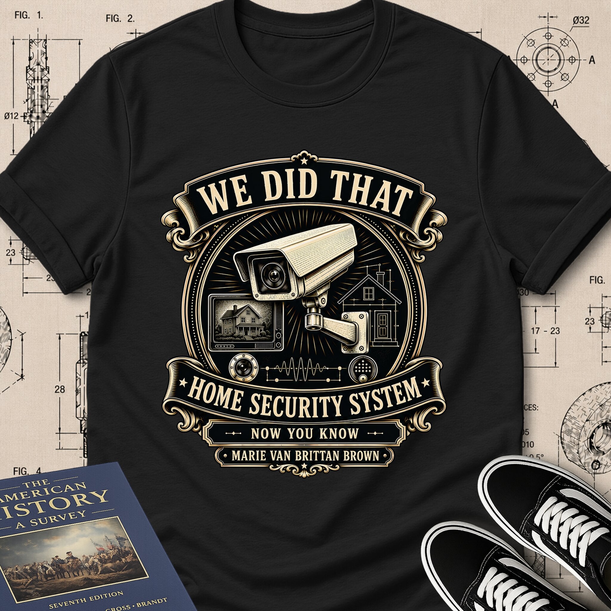 Marie Van Brittan Brown — Home Security System — We Did That T-Shirt | Buillth