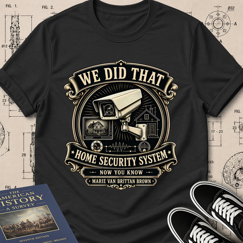 Marie Van Brittan Brown — Home Security System — We Did That T-Shirt | Buillth
