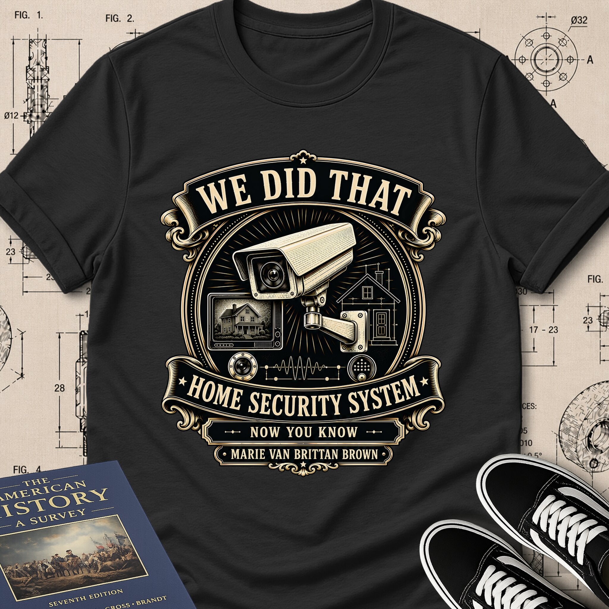 Marie Van Brittan Brown — Home Security System — We Did That T-Shirt | Buillth
