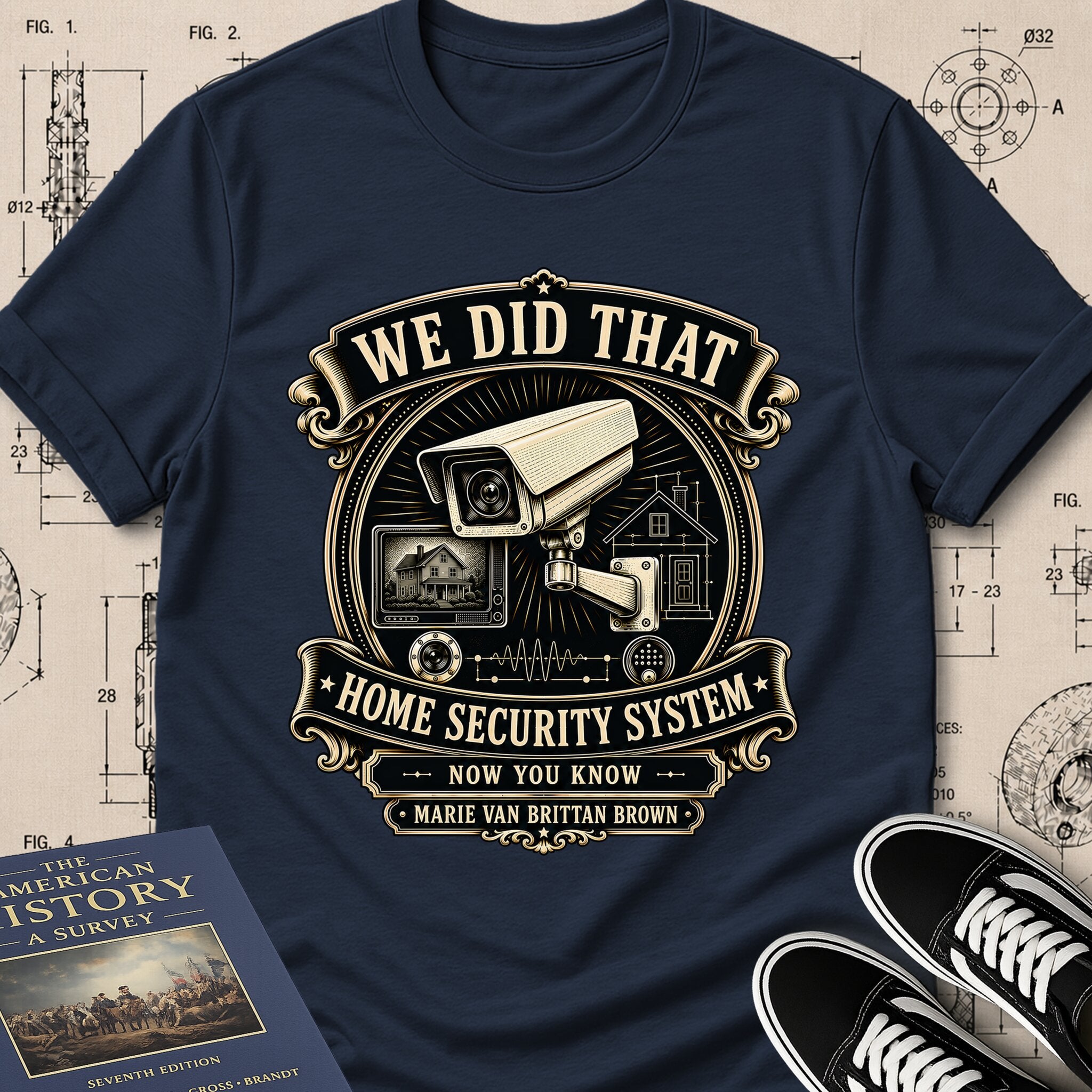 Marie Van Brittan Brown — Home Security System — We Did That T-Shirt | Buillth