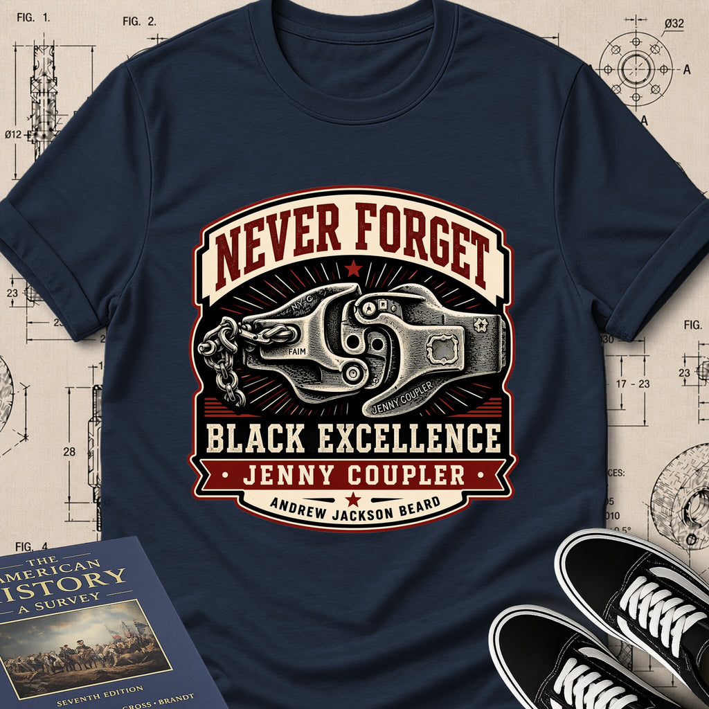 Andrew Jackson Beard — Jenny Coupler — Never Forget Black Excellence T-Shirt | Buillth