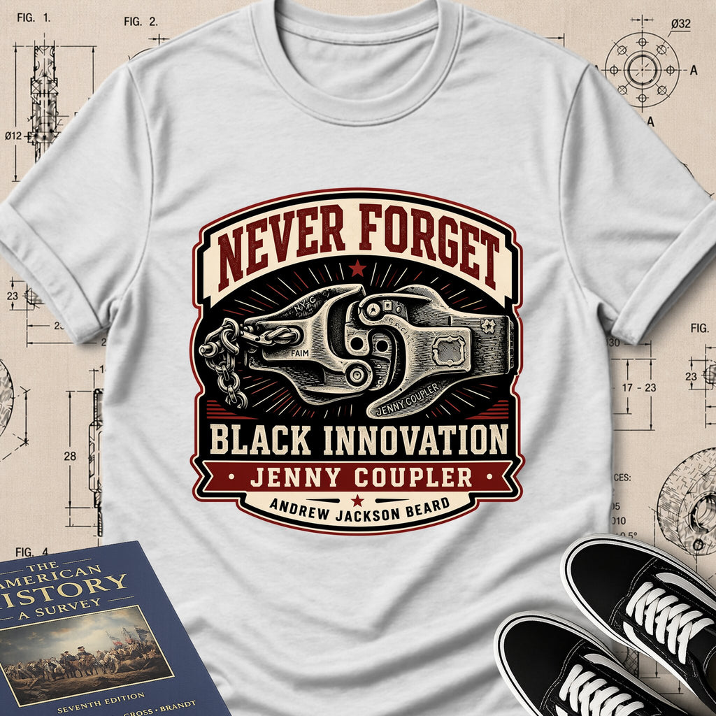 Andrew Jackson Beard — Jenny Coupler — Never Forget Black Innovation T-Shirt | Buillth