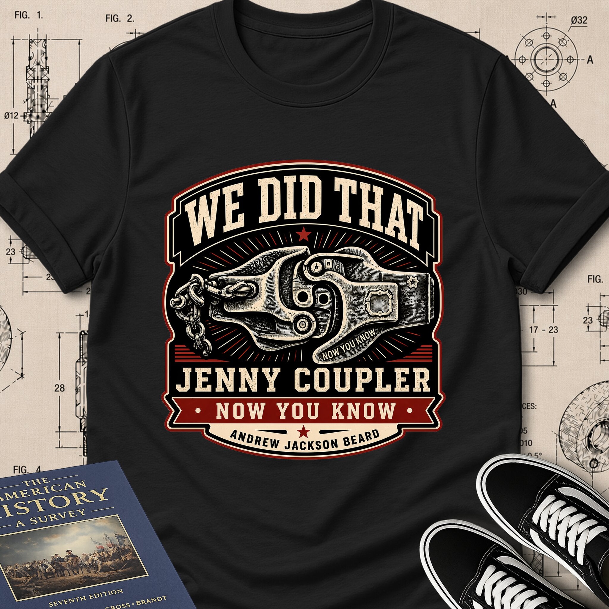 Andrew Jackson Beard — Jenny Coupler — We Did That T-Shirt | Buillth