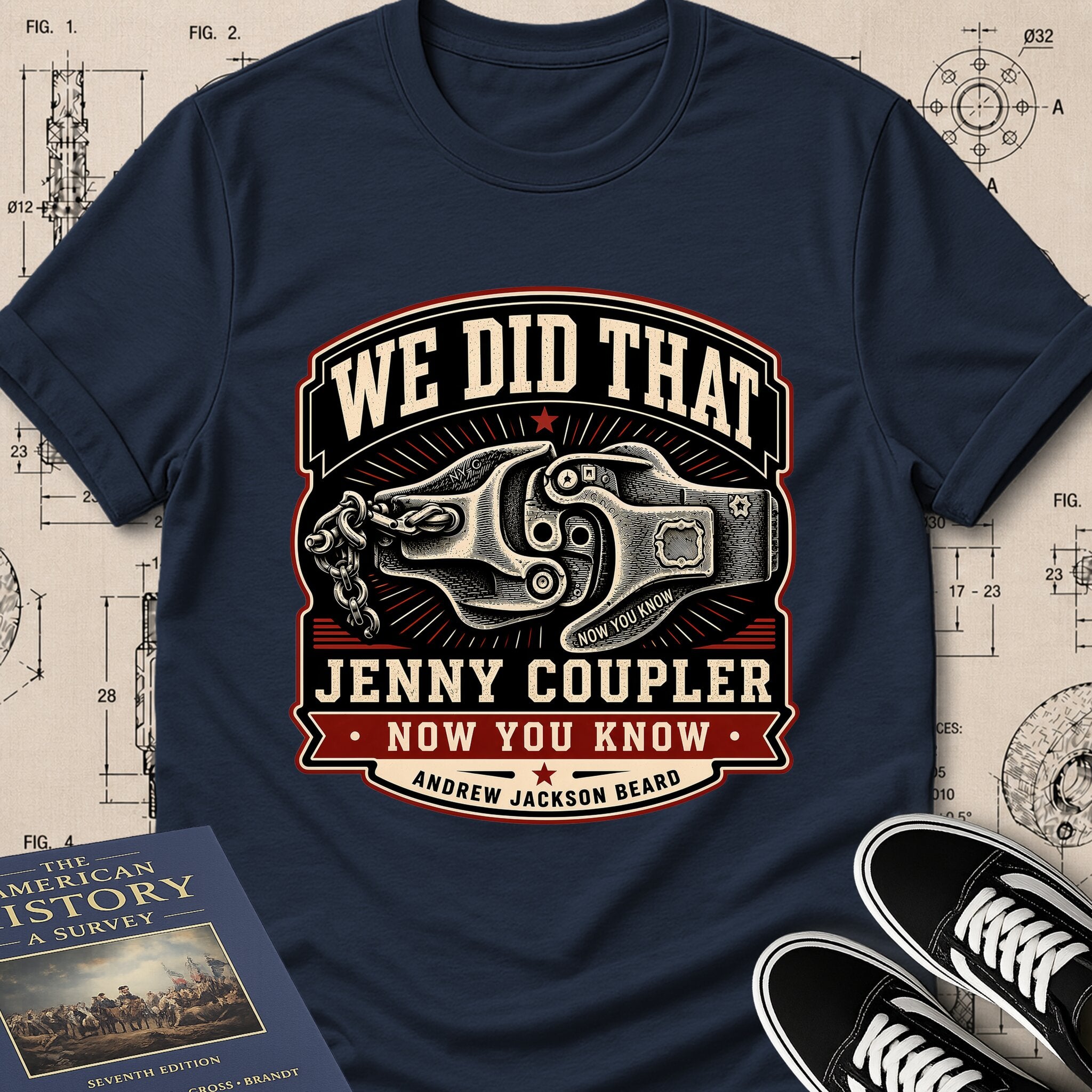 Andrew Jackson Beard — Jenny Coupler — We Did That T-Shirt | Buillth