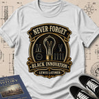 Lewis Howard Latimer — Carbon Filament — Never Forget Black Innovation T-Shirt | Buillth