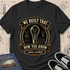 Lewis Howard Latimer — Carbon Filament archival badge t-shirt design, Buillth Never Forget collection