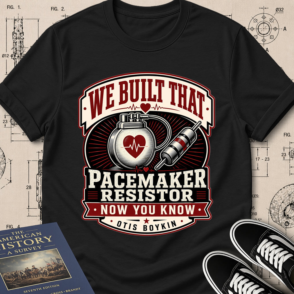 Otis Boykin — Pacemaker Resistor — We Built That T-Shirt | Buillth