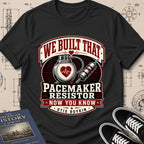 Otis Boykin — Pacemaker Resistor archival badge t-shirt design, Buillth Never Forget collection