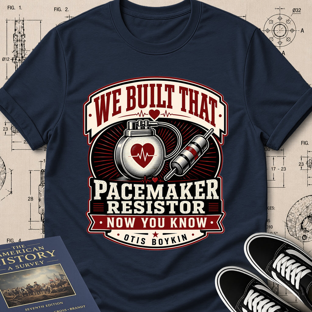 Otis Boykin — Pacemaker Resistor — We Built That T-Shirt | Buillth