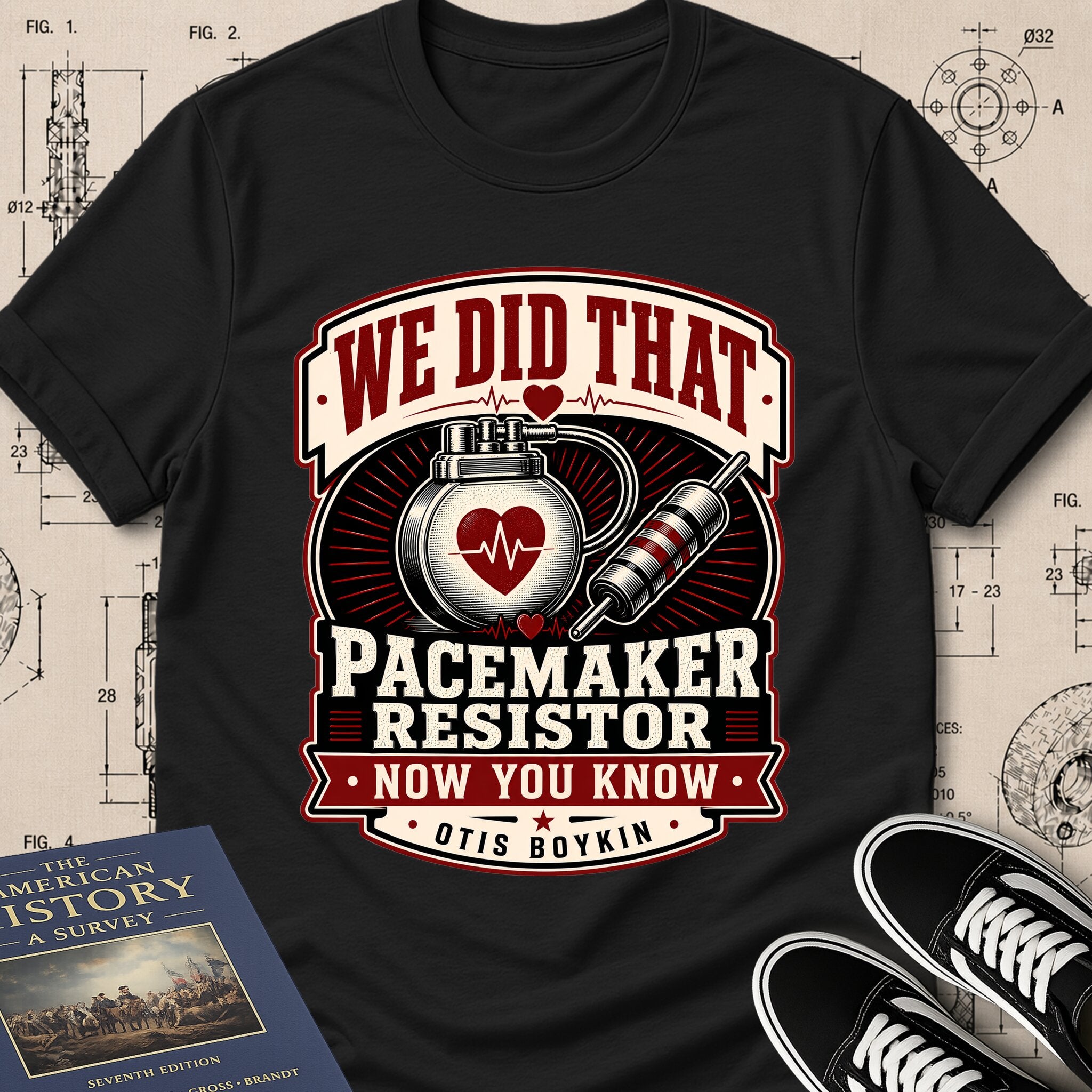 Otis Boykin — Pacemaker Resistor — We Did That T-Shirt | Buillth