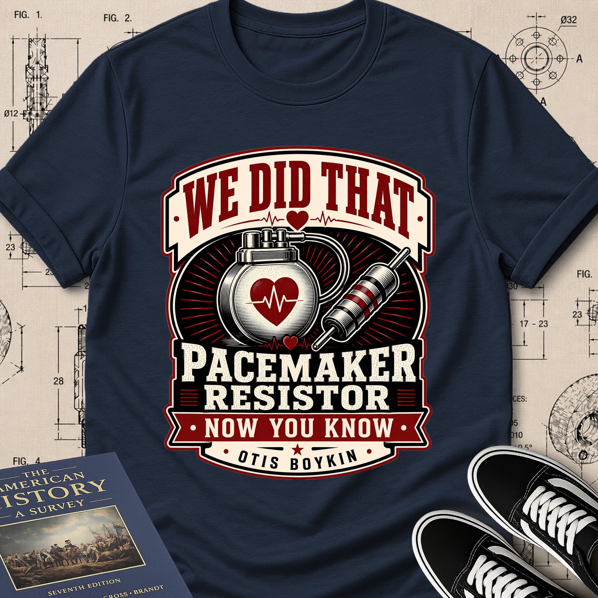 Otis Boykin — Pacemaker Resistor — We Did That T-Shirt | Buillth