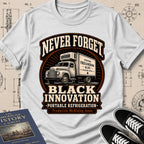 Frederick McKinley Jones — Portable Refrigeration — Never Forget Black Innovation T-Shirt | Buillth
