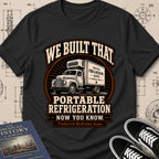 Frederick McKinley Jones — Portable Refrigeration archival badge t-shirt design, Buillth Never Forget collection