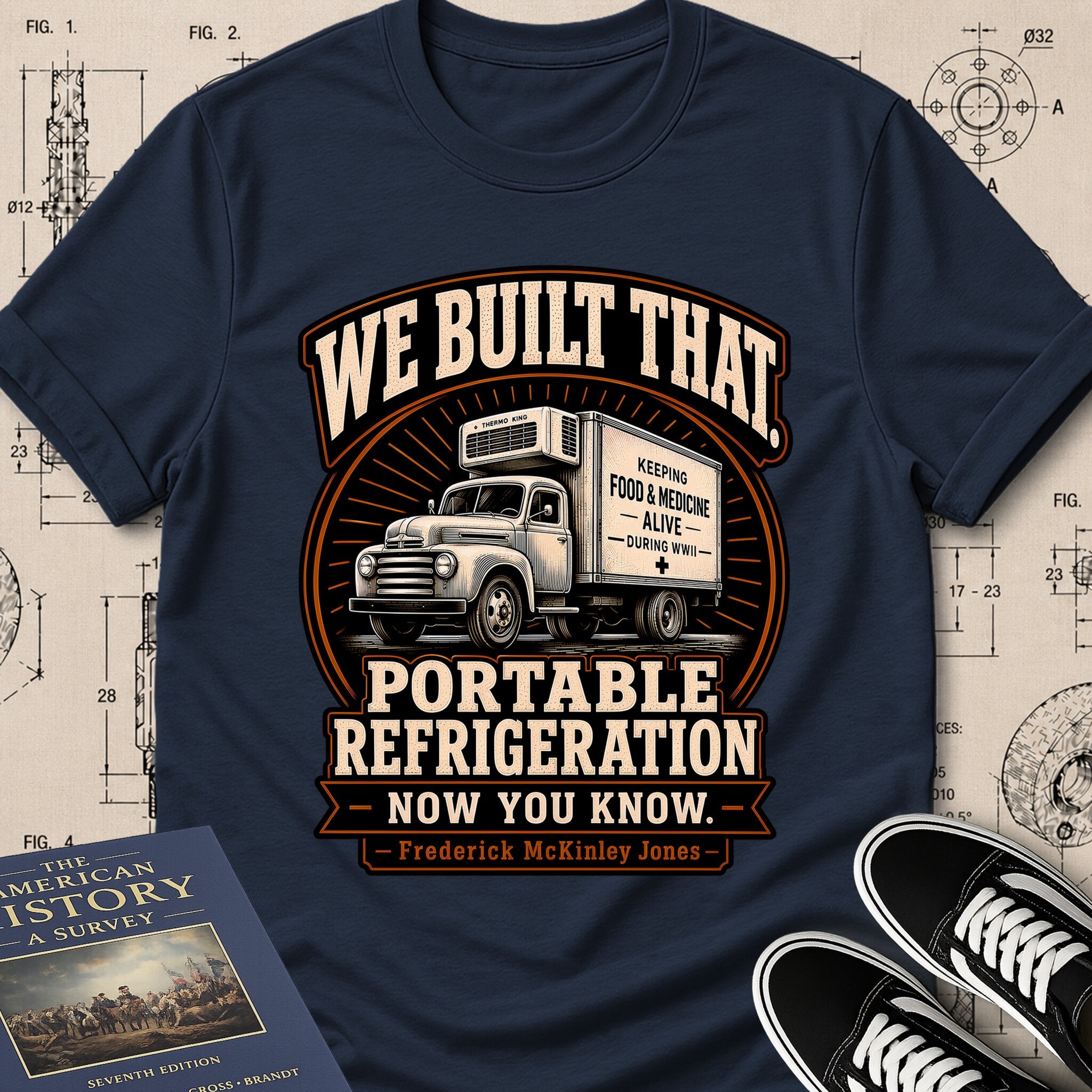 Frederick McKinley Jones — Portable Refrigeration — We Built That T-Shirt | Buillth
