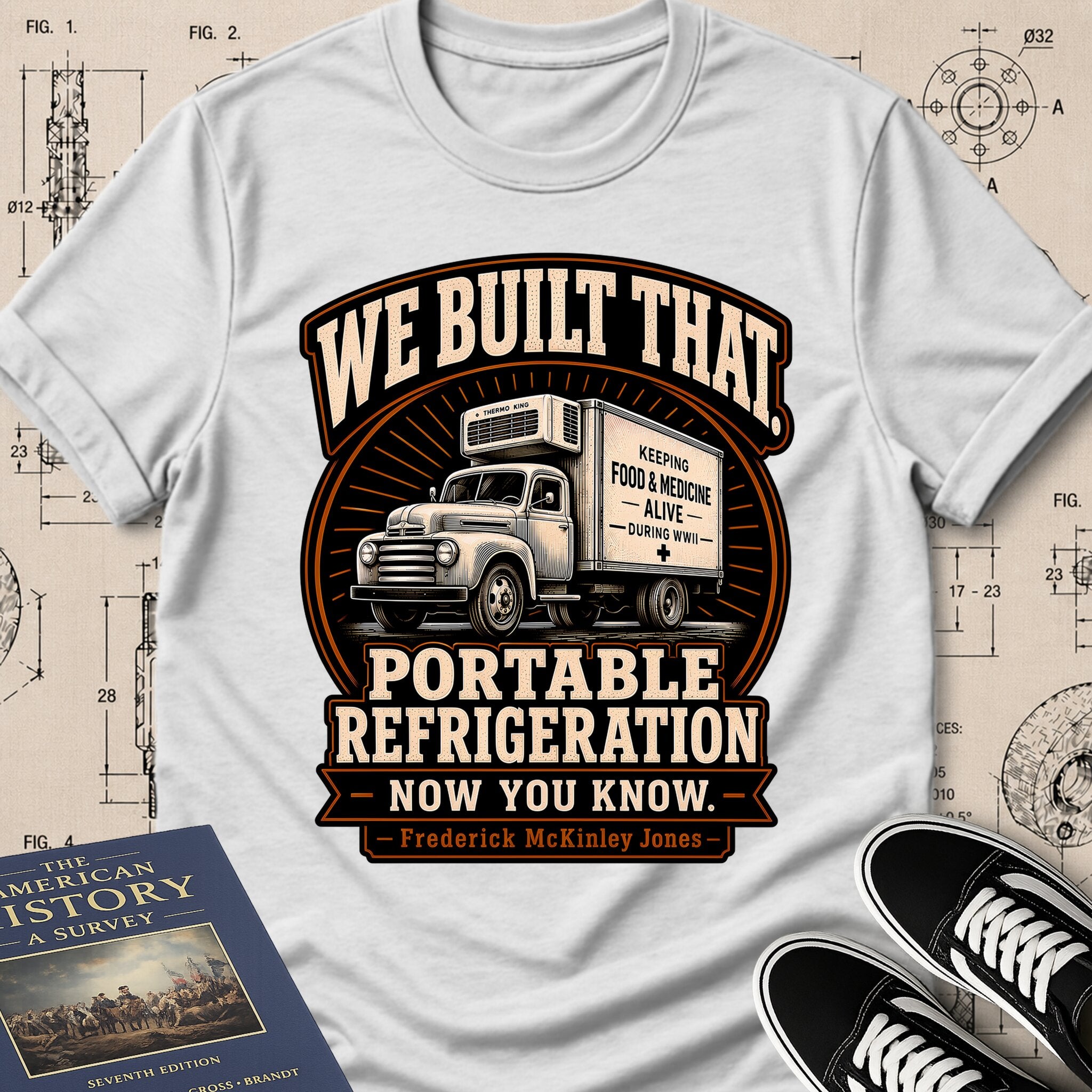 Frederick McKinley Jones — Portable Refrigeration — We Built That T-Shirt | Buillth
