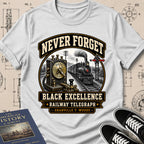 Granville T. Woods — Railway Telegraph — Never Forget Black Excellence T-Shirt | Buillth