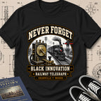 Granville T. Woods — Railway Telegraph — Never Forget Black Innovation T-Shirt | Buillth