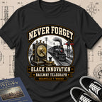 Granville T. Woods — Railway Telegraph — Never Forget Black Innovation T-Shirt | Buillth