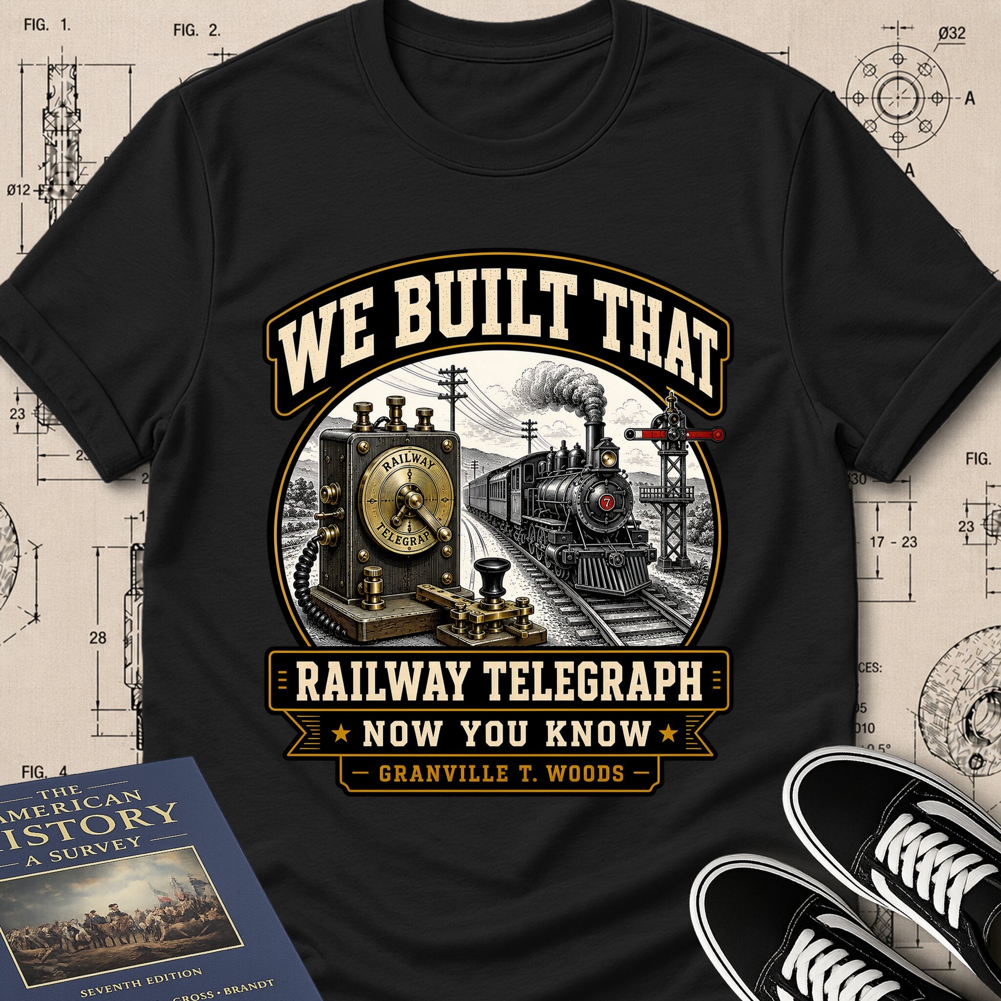 Granville T. Woods — Railway Telegraph — We Built That T-Shirt | Buillth