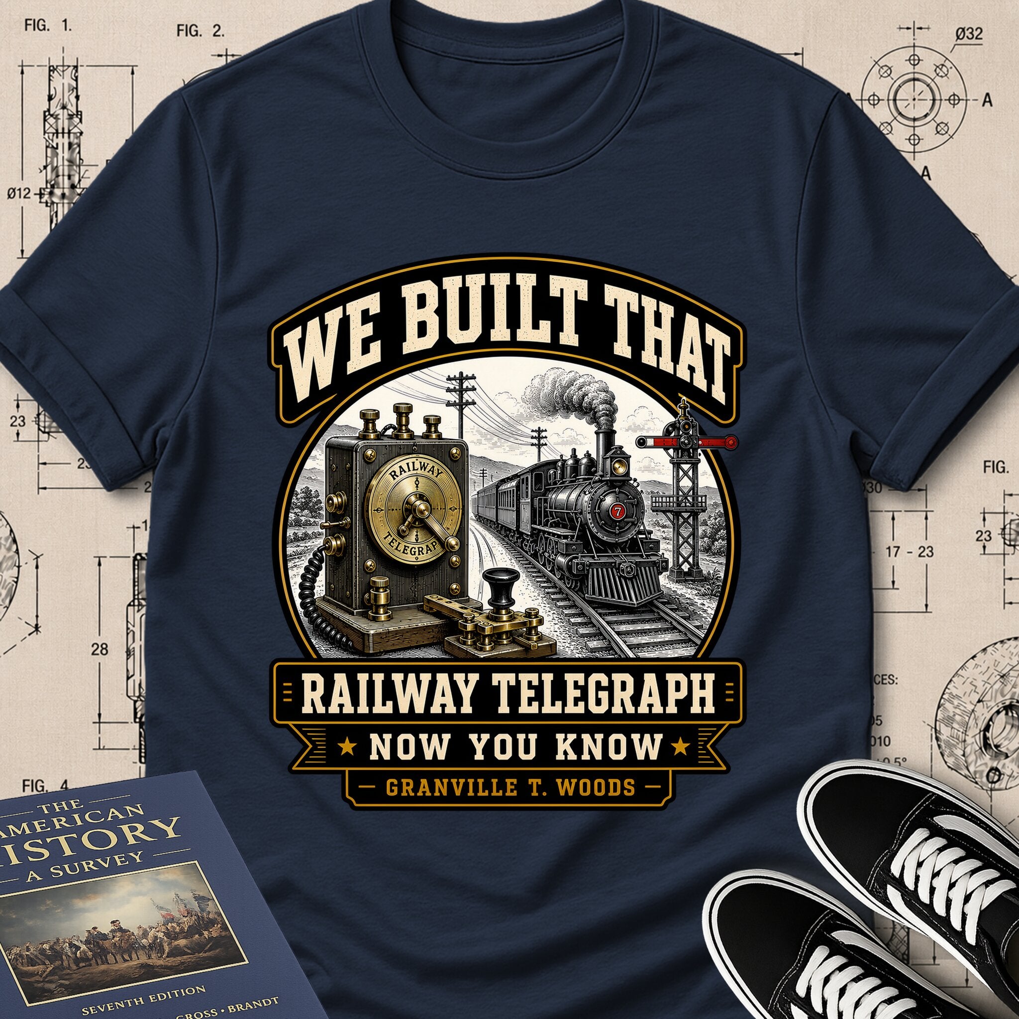 Granville T. Woods — Railway Telegraph — We Built That T-Shirt | Buillth