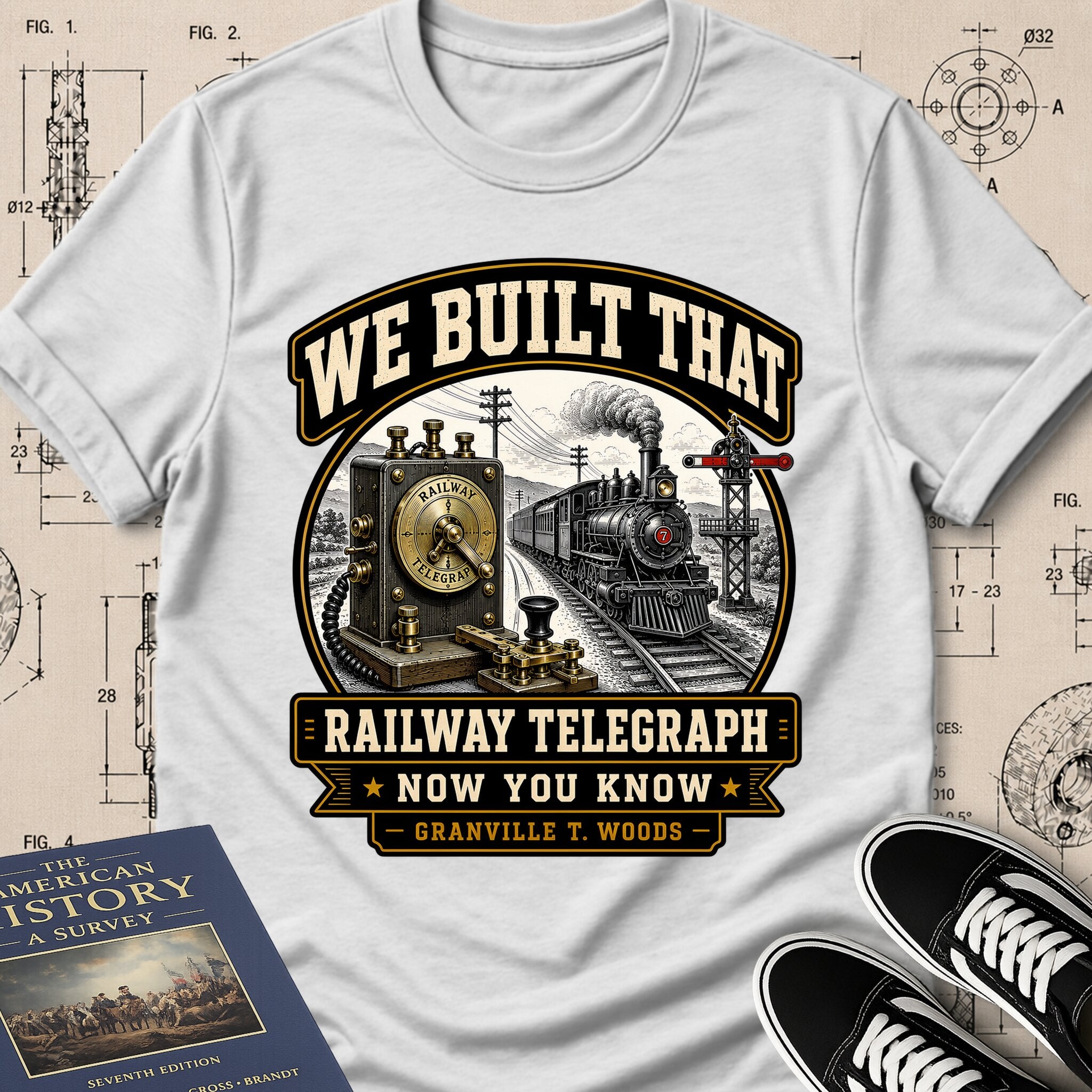 Granville T. Woods — Railway Telegraph — We Built That T-Shirt | Buillth