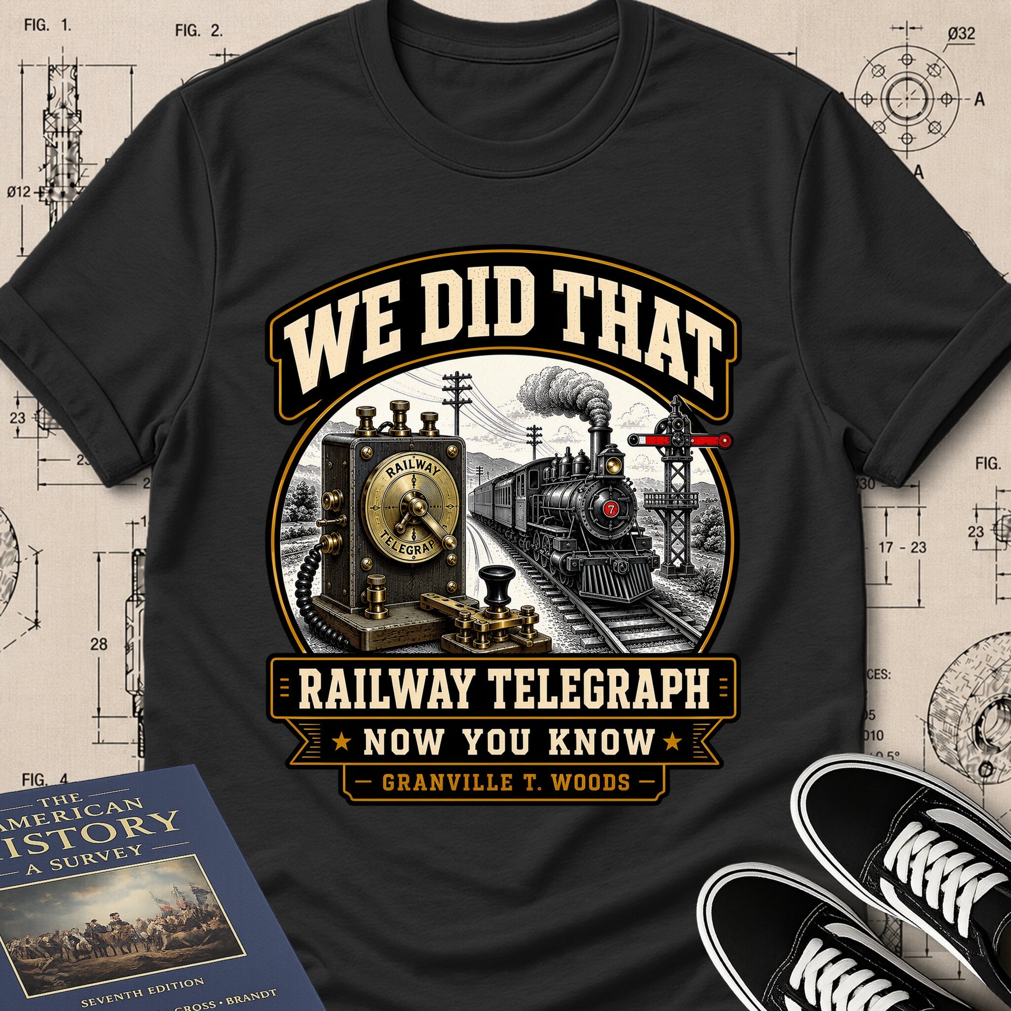 Granville T. Woods — Railway Telegraph — We Did That T-Shirt | Buillth