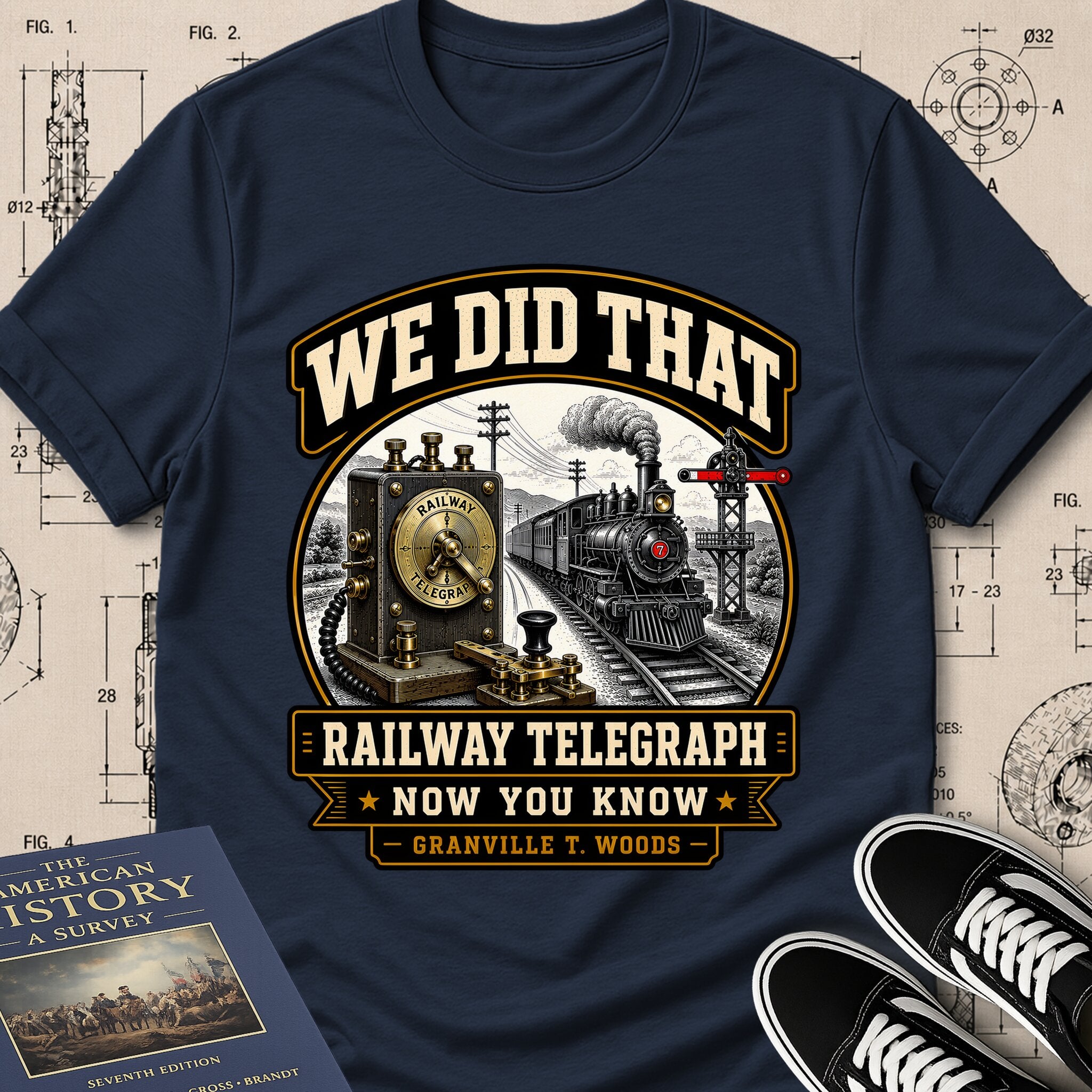 Granville T. Woods — Railway Telegraph — We Did That T-Shirt | Buillth
