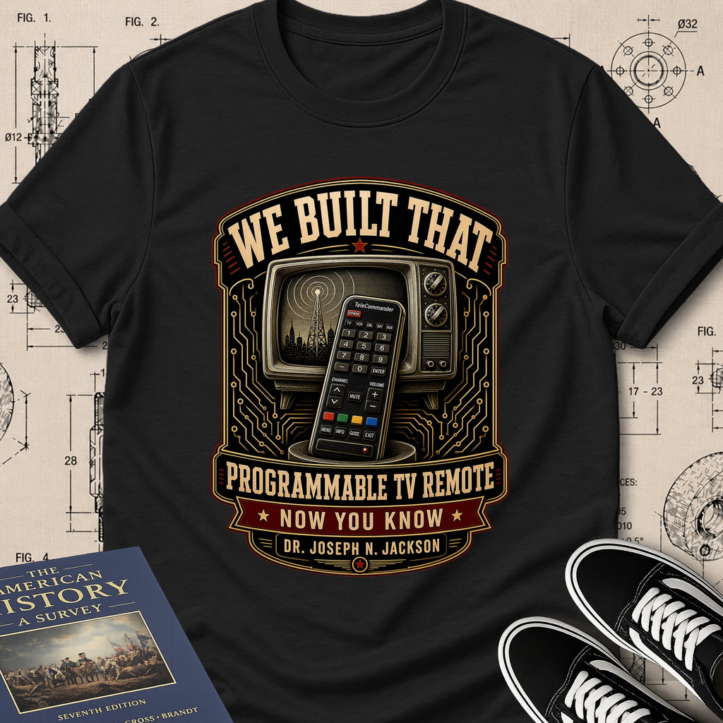Dr. Joseph Jackson — Programmable TV Remote — We Built That T-Shirt | Buillth