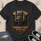 Dr. Joseph Jackson — Programmable TV Remote archival badge t-shirt design, Buillth Never Forget collection
