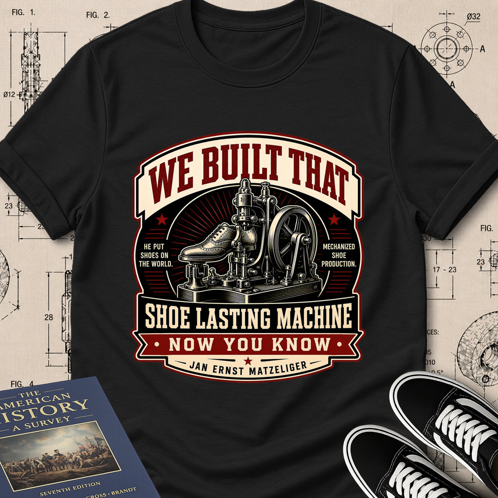 Jan Ernst Matzeliger — Shoe Lasting Machine — We Built That T-Shirt | Buillth