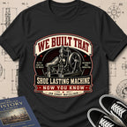 Jan Ernst Matzeliger — Shoe Lasting Machine archival badge t-shirt design, Buillth Never Forget collection