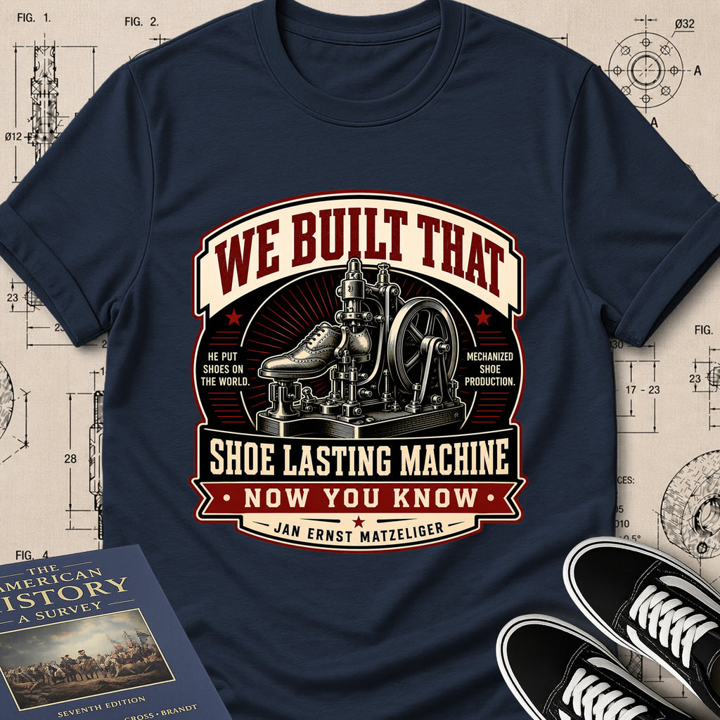 Jan Ernst Matzeliger — Shoe Lasting Machine — We Built That T-Shirt | Buillth