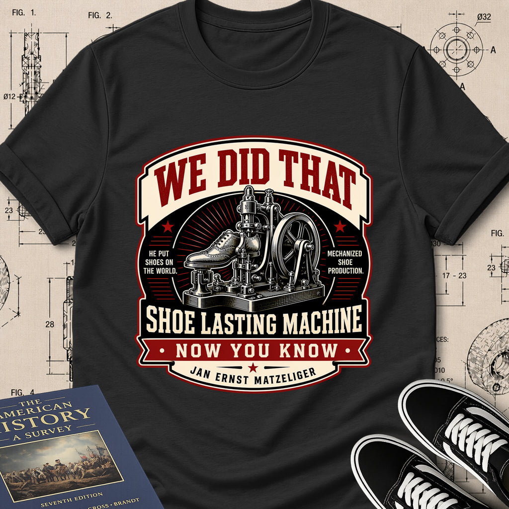 Jan Ernst Matzeliger — Shoe Lasting Machine — We Did That T-Shirt | Buillth