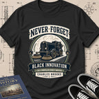 Charles B. Brooks — Street Sweeper — Never Forget Black Innovation T-Shirt | Buillth