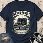Charles B. Brooks — Street Sweeper archival badge t-shirt design, Buillth Never Forget collection