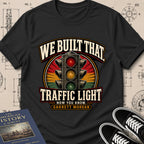 Garrett Augustus Morgan — Traffic Signal archival badge t-shirt design, Buillth Never Forget collection