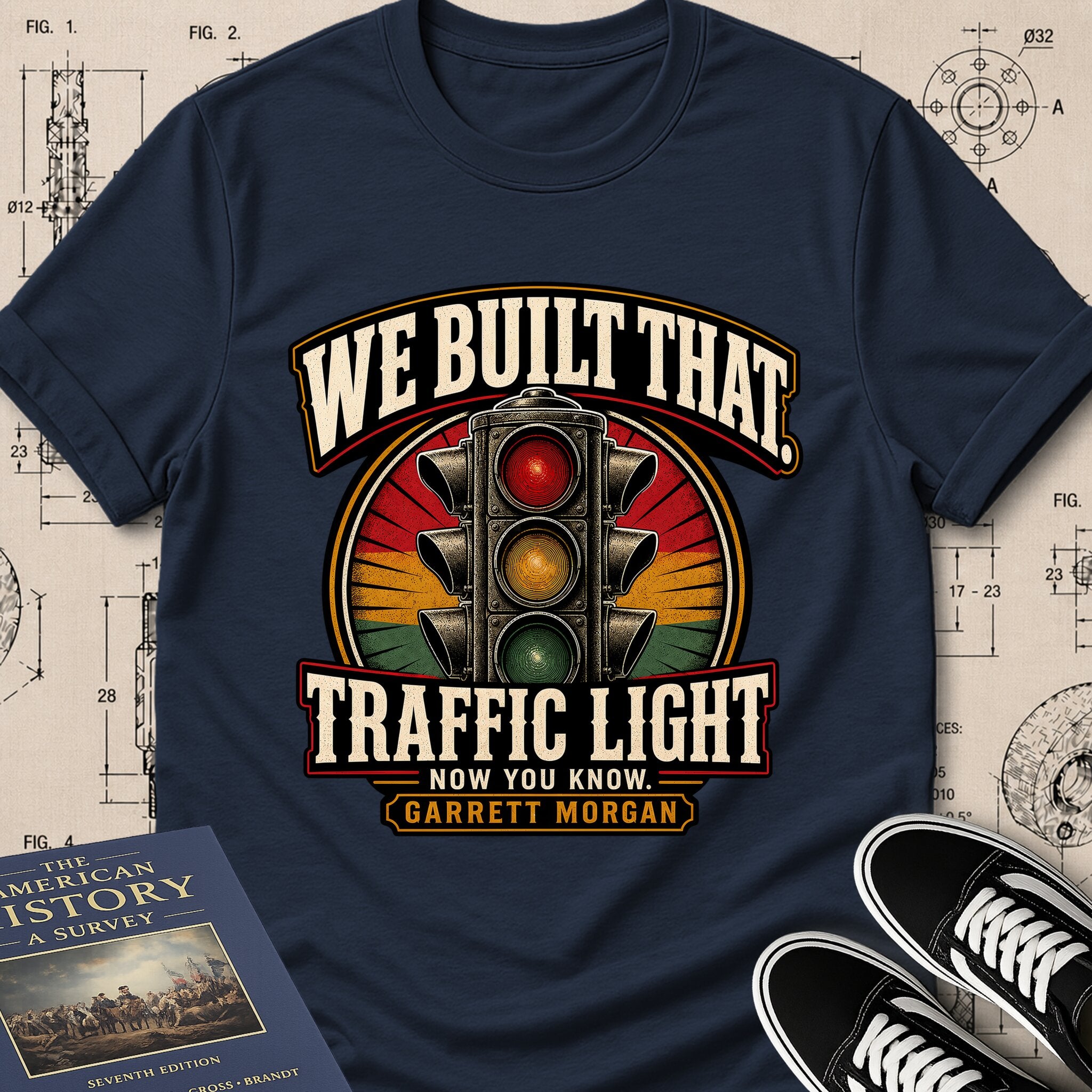 Garrett Augustus Morgan — Traffic Signal — We Built That T-Shirt | Buillth